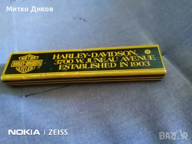 Харлей Дейвидсън Harley Davidson ballpoint roller pen марков метален ролер винтидж с номер отличен, снимка 2 - Колекции - 48001339