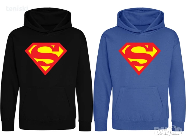 Качествени детски суичъри Batman и Supermen Модели, цветове и размери, снимка 2 - Детски анцузи и суичери - 50987402
