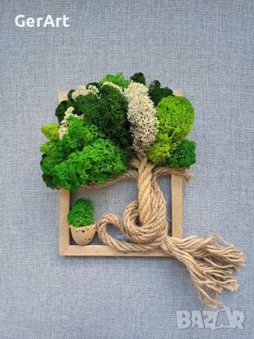 Арт пано "Дървото на живота" от скандинавски мъх, снимка 10 - Декорация за дома - 37545004