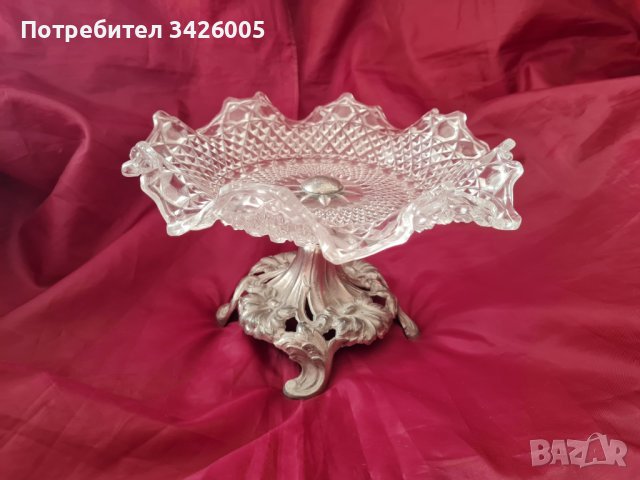 Продавам старинна жардиниера /фруктиера/, снимка 2 - Антикварни и старинни предмети - 42473365