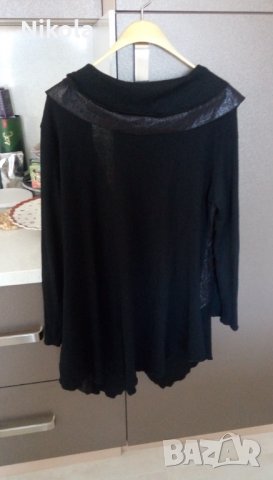 Дамска блуза тип жилетка с едно копче черна, снимка 6 - Жилетки - 35637647