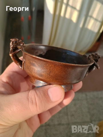 Бронзова купичка-6, снимка 6 - Антикварни и старинни предмети - 52636096