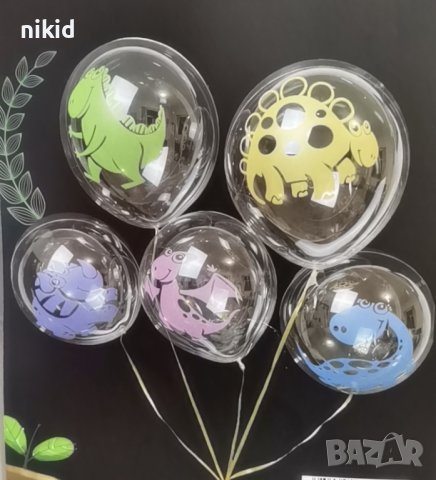 5 бр Динозавър Динозаври Прозрачен найлонов балон балони парти 