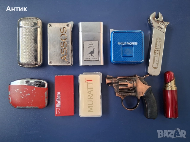 ЛОТ Стари Метални Запалки 10 Броя 