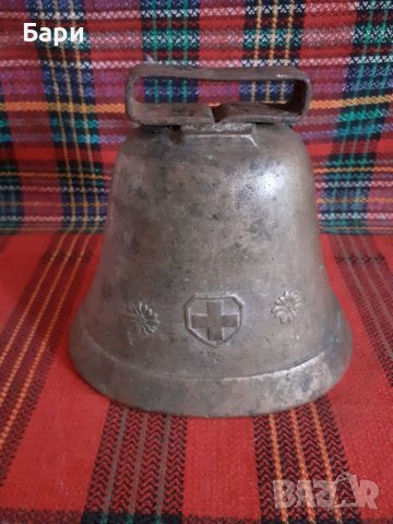 Антична швейцарска  камбана за крава , снимка 2 - Антикварни и старинни предмети - 37295925