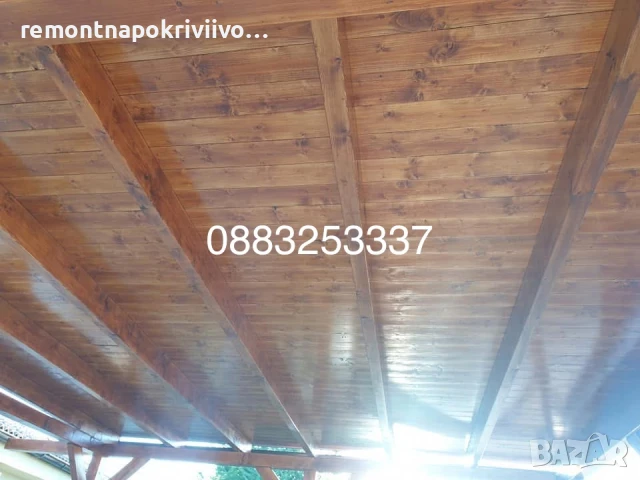 Дървени Навеси Изграждане Дървени конструкции Беседки Ремонт на покриви , снимка 5 - Ремонти на покриви - 50026619