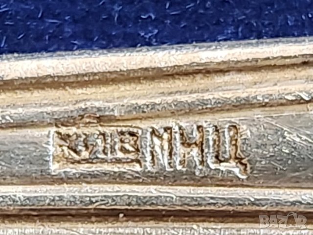 лъжички за чай / кафе, посребрени, к-т 6 броя, модел "Дубок", СССР / + прибори от този модел отделно, снимка 9 - Сервизи - 50594896