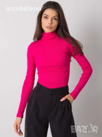 Дамска блуза с оребрена яка Elisee, 5цвята , снимка 18 - Блузи с дълъг ръкав и пуловери - 52370609