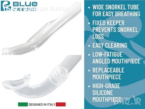 Нови Маска и шнорхел Cressi за деца плуване Aqua Green/Blue 2–5 години , снимка 5 - Водни спортове - 52164615