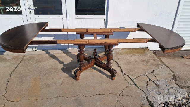 Маса антикварна масив №120, снимка 3 - Маси - 53282428