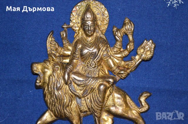 старинна ориенталска фигурка от позлатен бронз, снимка 5 - Антикварни и старинни предмети - 17352094