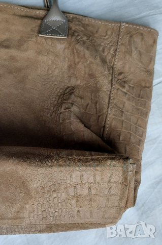 Луксозна кожена чанта тип Биркин от истинска кожа, Италия, снимка 6 - Чанти - 42378492