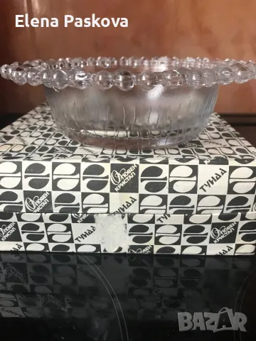 купичка оловен кристал Туида Сливен, снимка 3 - Прибори за хранене, готвене и сервиране - 48050015