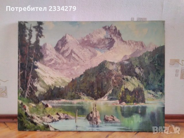 Стари картини, платно масло, авторска изработка. , снимка 3 - Картини - 42158610