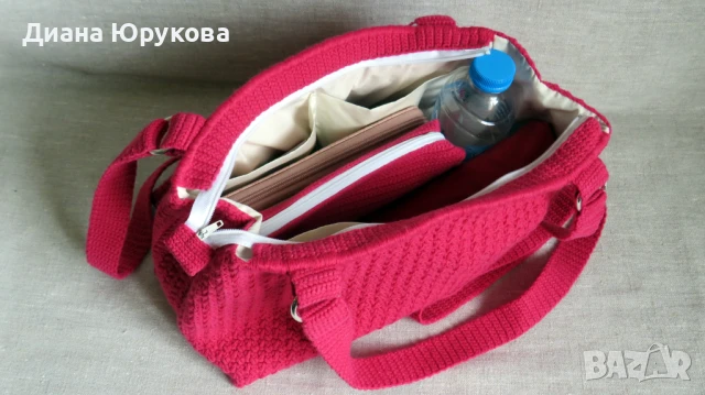 Плетена дамска чанта, снимка 4 - Чанти - 51307914