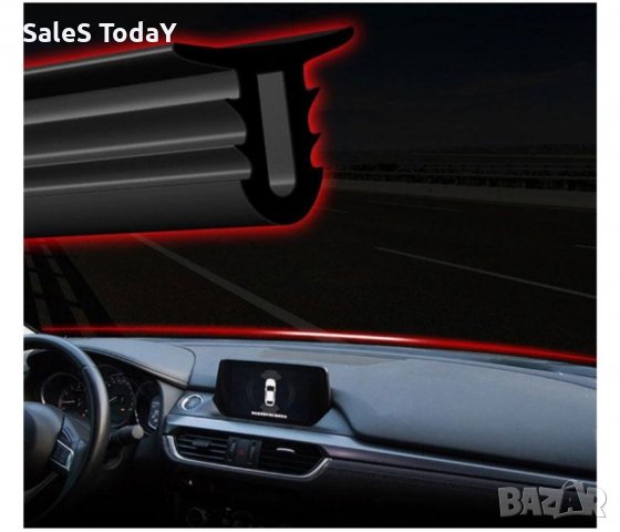 Гумено уплътнение за кола, интериорна лента, 1,5м, черен, снимка 2 - Аксесоари и консумативи - 38133208