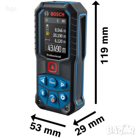 НОВ Телеметър с лазер Bosch Professional GLM 50-27 C, Поле на измерване 50 м, Лазерен диод 635 nm, Т, снимка 4 - Друга електроника - 44374961