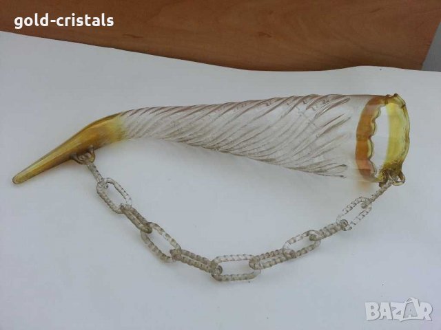 Стъклен рог, снимка 8 - Антикварни и старинни предмети - 29292252