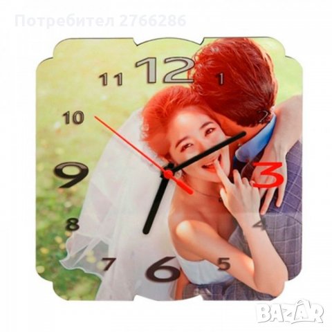 Часовник със снимка, надпис, снимка 3 - Стенни часовници - 32122796