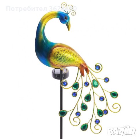 Градинска Соларна Лампа Паун, снимка 10 - Соларни лампи - 42829628