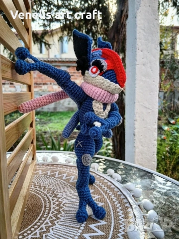 Покемон Аш- Гренинджа / плетена играчка Pokemon Ash-Greninja , снимка 3 - Колекции - 52675771