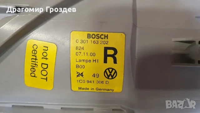 Оригинален десен фар за VW Beetle  / Фолксваген Бийтъл (1998-2010), снимка 6 - Части - 49892120