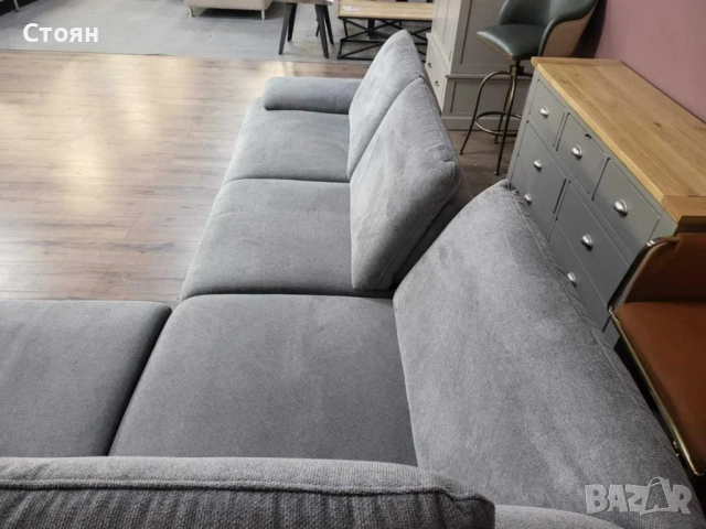 ПРОМОЦИЯ!!! Сив ъглов диван от плат Dieter Knoll Arzona, снимка 11 - Дивани и мека мебел - 52836977