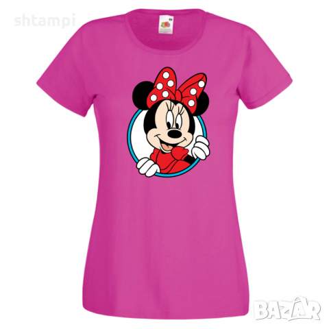 Дамска тениска Set for Couples Minnie 2 Подарък,Изненада,Рожден ден,, снимка 7 - Тениски - 36530929