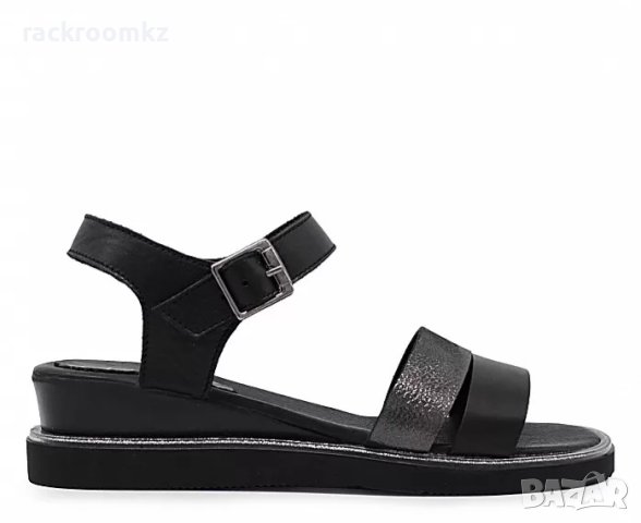 Дамски ежедневни сандали в черен цвят от естествена кожа българско производство, снимка 2 - Сандали - 40876921