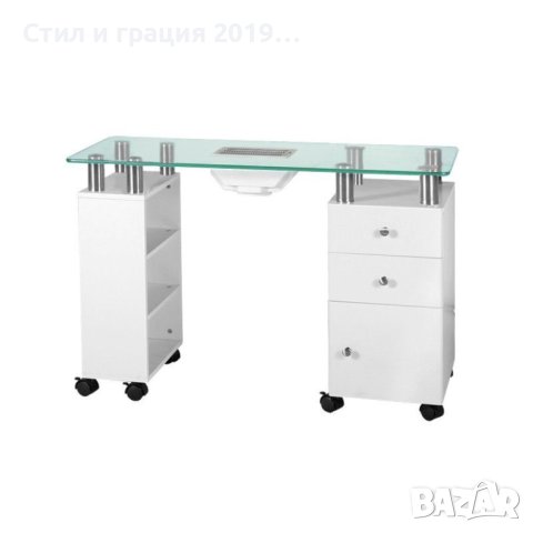Маса за маникюр с прахоуловител 013B - 110 x 43 x 56 см - 6W, снимка 1