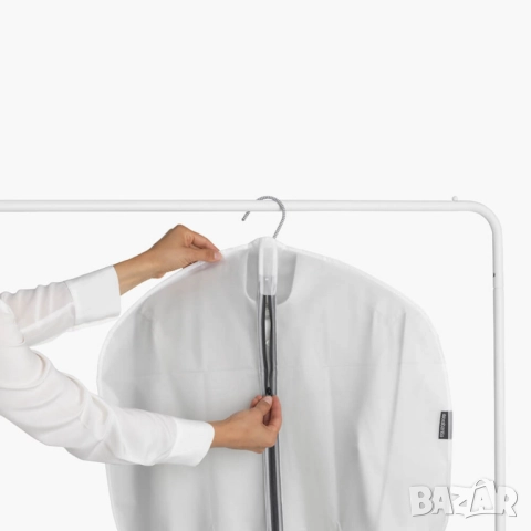 Комплект калъфи за дрехи Brabantia, paзмepи M/L/XL, Transparent/Grey, 2 броя, снимка 12 - Други стоки за дома - 52098710