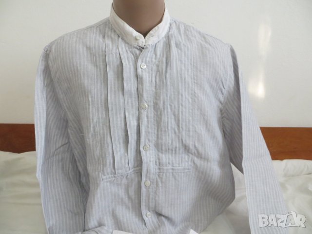 Мъжка риза с дълъг ръкав от лен Movido, снимка 2 - Ризи - 40451867