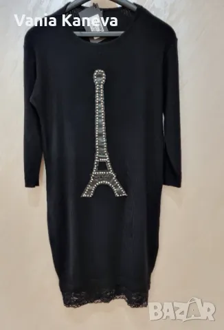 Елегантна рокля  в  розово. Състои се от две части Памучна подплата  и Лек разкошен, снимка 8 - Рокли - 45380838