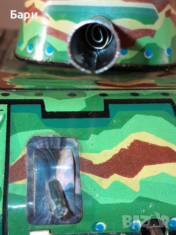 Рядка стара механична ламаринена играчка -Танк/Панцер, снимка 13 - Колекции - 44302504