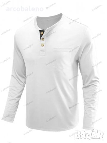 Мъжка едноцветна блуза с дълъг ръкав, 5цвята - 023, снимка 10 - Блузи - 39609541