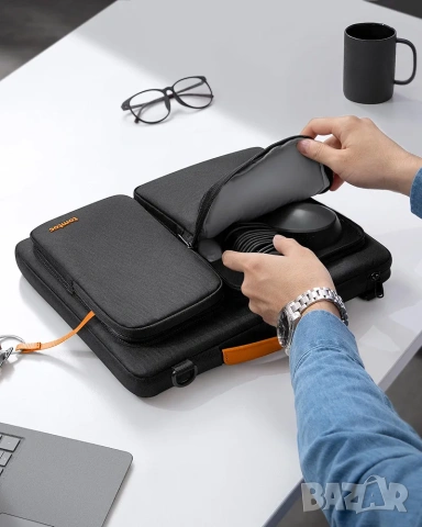 Tomtoc 360° Удароустойчива Чанта за Лаптоп до 15.6-16", снимка 4 - Части за лаптопи - 53315781