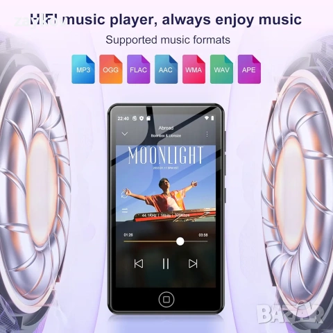 80GB MP3 плейър с Bluetooth и WiFi, MP3 и MP4 плейъри с 4.02-инчов сензорен екран, снимка 4 - Друга електроника - 53889752