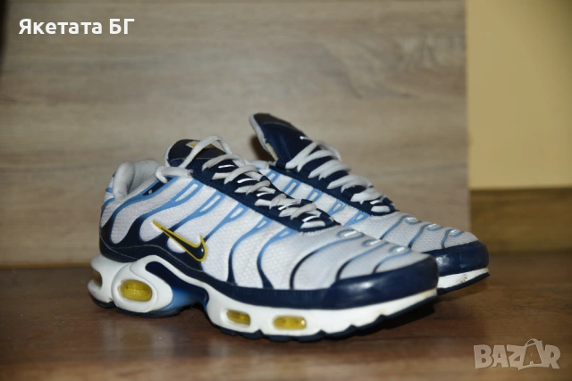Nike Air Max Plus White Navy Gold, оригинални, номер 43, снимка 3 - Маратонки - 53947725