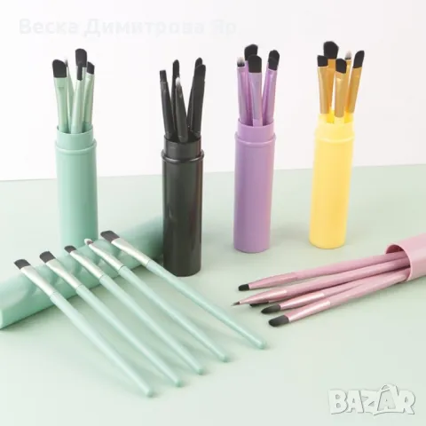 Комплект от 5 броя мини четки за сенки за очи HZS290, снимка 2 - Козметика за лице - 47735058