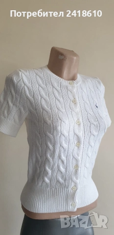 POLO Ralph Lauren Cable Pima Cotton Size XXS НОВО! ОРИГИНАЛ! Дамски Пуловер без Ръкави!, снимка 2 - Блузи с дълъг ръкав и пуловери - 54235951