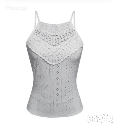 Дамска блуза S размер в бяло нова, снимка 3 - Корсети, бюстиета, топове - 51092680