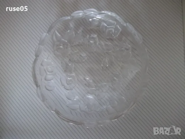 Чиния стъклена с флорални мотиви за ядки , плодове и други, снимка 6 - Части - 49036329