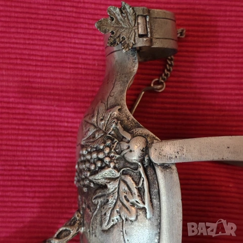 Винтидж калаена стойка за винена бутилка, Германия. , снимка 11 - Антикварни и старинни предмети - 53020275