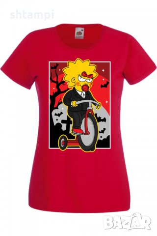 Дамска тениска The Simpsons Maggie Simpson 02,Halloween,Хелоуин,Празник,Забавление,Изненада,Обичаи,, снимка 3 - Тениски - 38154371