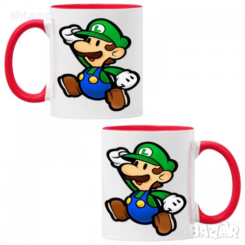 Чаша Super Mario Luigi Paper,Керамична Чаша, Кафе Чай, Игра,Изненада,Подарък,Повод,Празник,Рожден Де, снимка 5 - Чаши - 38508258