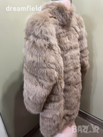 Предпразнична цена-Палто Сребърна лисица, снимка 4 - Палта, манта - 51683148