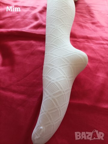 44/46 20 den Бял чорапогащник на фигури, снимка 3 - Бельо - 39776496