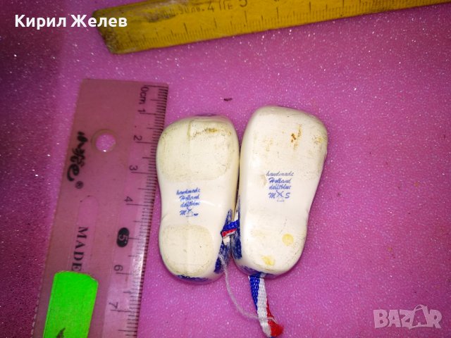 МИНИАТЮРНИ ХОЛАНДСКИ ПОРЦЕЛАНОВИ ОБУВЧИЦИ САБО РЪЧНА ИЗРАБОТКА МАРКИРОВКА СУВЕНИР НИДЕРЛАНДИЯ 12241, снимка 9 - Колекции - 44184689