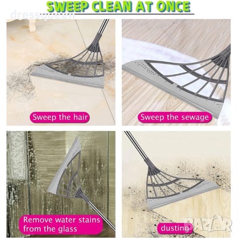 3855 Силиконова метла за сухо и мокро почистване, снимка 6 - Други стоки за дома - 44237949