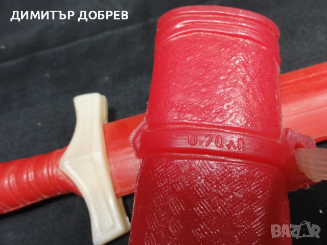 СТАРА РЕТРО СОЦ НРБ ПЛАСТМАСОВА ИГРАЧКА МЕЧ С НОЖНИЦА, снимка 4 - Колекции - 52329657